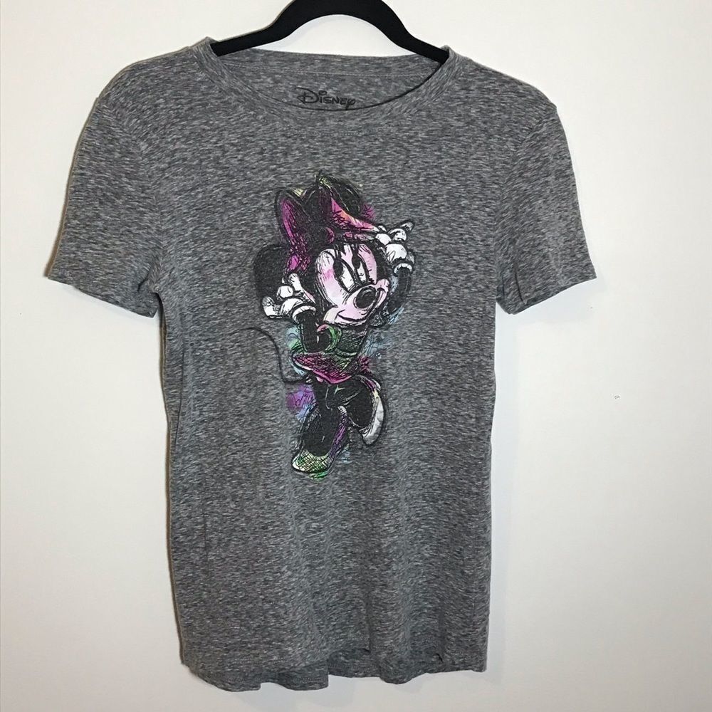 ✅Minnie Mouse Gray Disney Tshirt sz xs
